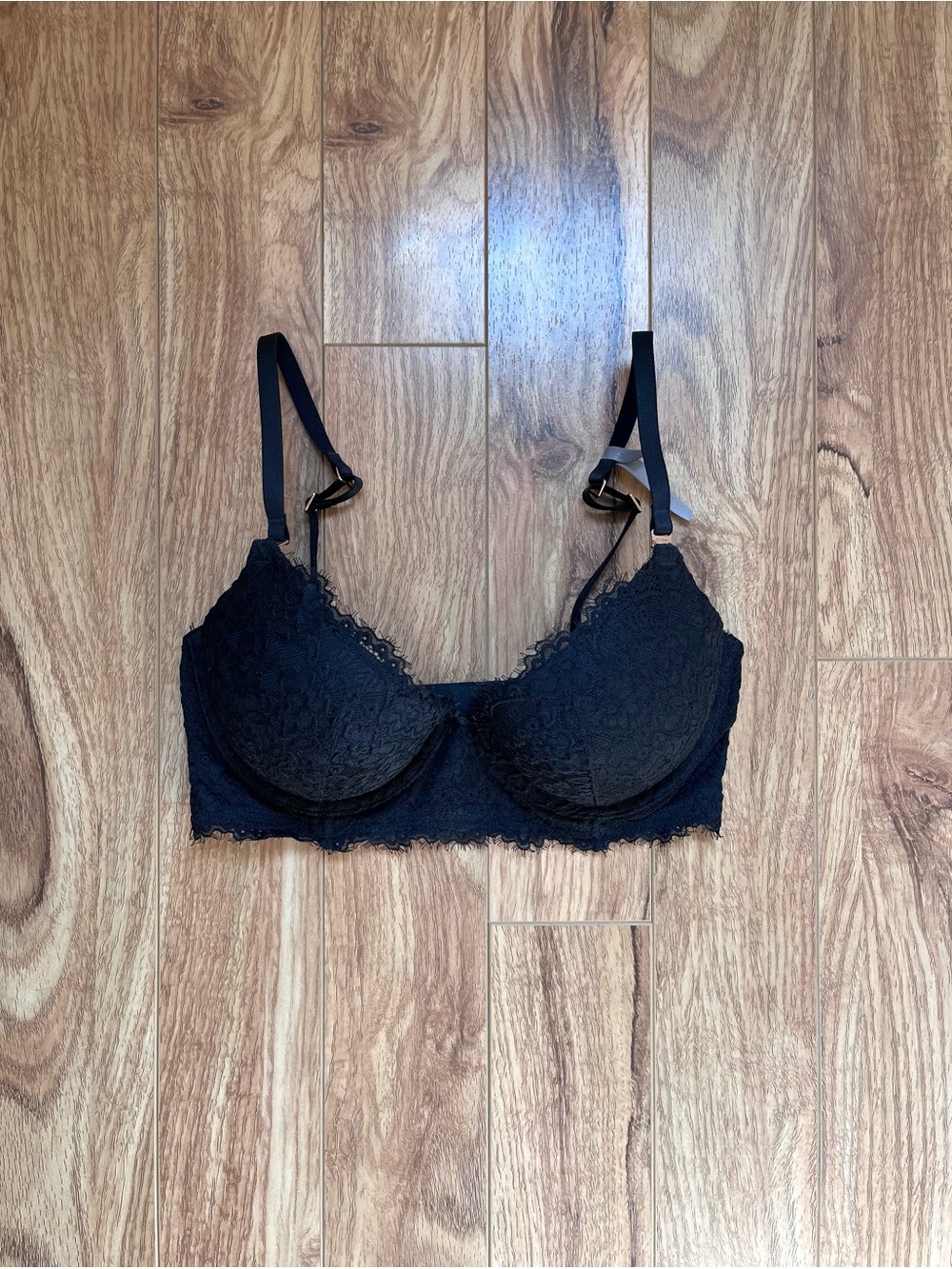 New Aerie Black Lace Push Up Bra